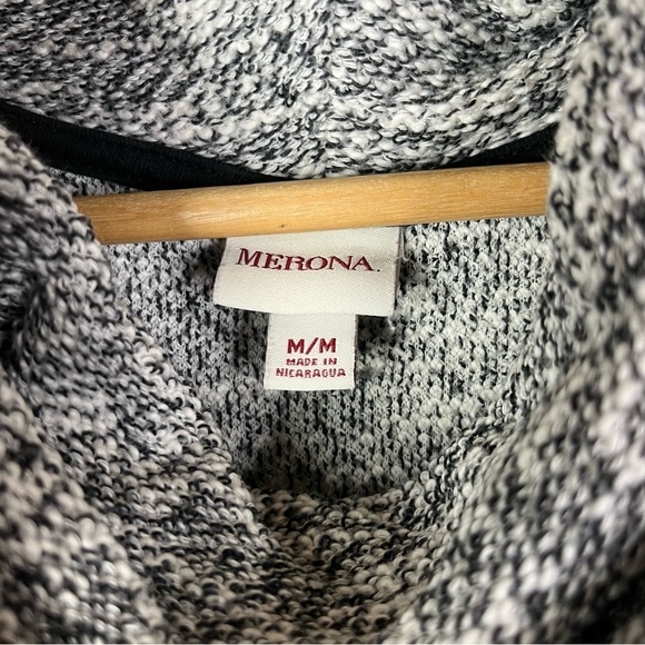 Merona Heather Gray Cowl Neck Knit Pullover Sweater M - Picture 4 of 4